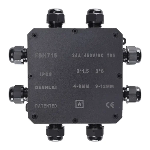 Hộp nối điện chống nước 2 3 4 5 6 7 8 9 10 11 12 ngả ngoài trời IP68 FSH716-A