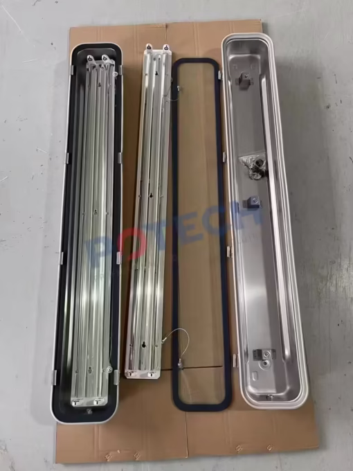 Máng inox – đèn LED tuýp 1.2m đơn đôi