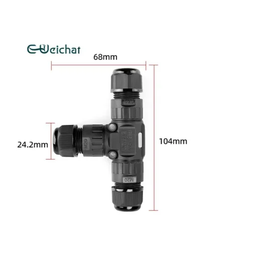 Đầu nối T chống nước M20T-3P IP68 3pin