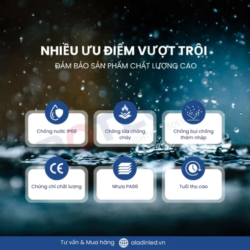 Hộp nối chống nước 6 ngả ngoài trời IP68 FSH713-6