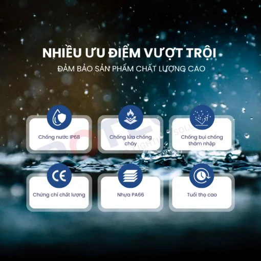Hộp nối điện chống nước 2 3 4 5 6 ngả ngoài trời IP68 FSH714