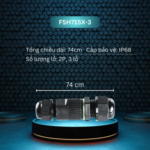 Đầu nối chống nước 3 pin chống nước IP68 FSH715X-3