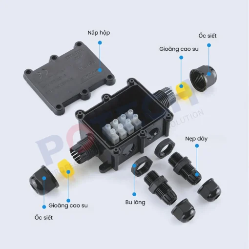 Hộp nối chống nước 6 ngả ngoài trời IP68 FSH713-6