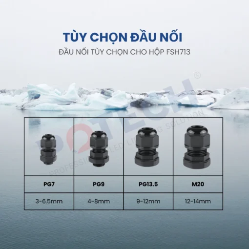 Hộp nối chống nước 6 ngả ngoài trời IP68 FSH713-6
