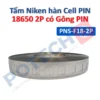 Tấm niken hàn cell pin 18650 có gông pin