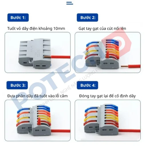 Cút nối nhanh dây điện PTC-2-5