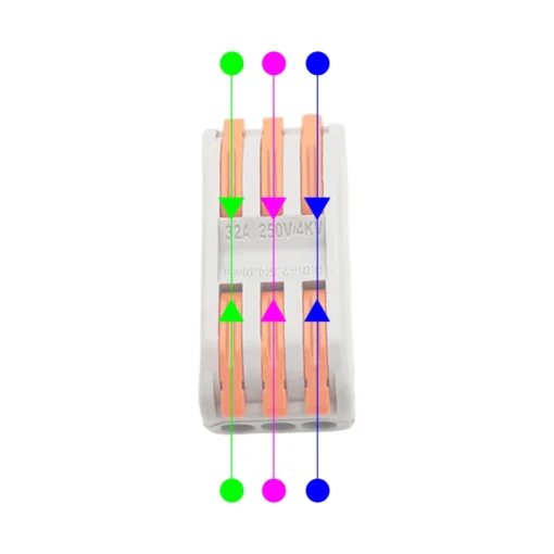 Cút nối nhanh dây điện PTC-2-3
