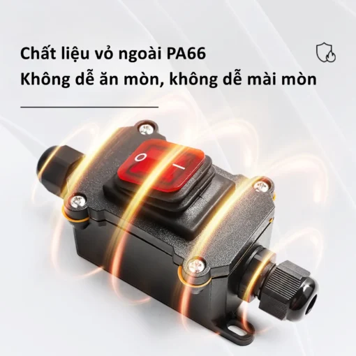 Hộp công tắc treo ngoài trời bật tắt 1 đầu đèn LED xanh chống nước IP65 – FSH711-1BS