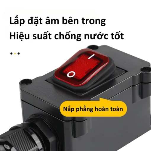 Hộp công tắc treo ngoài trời bật tắt 1 đầu đèn LED xanh chống nước IP65 – FSH711-1BS