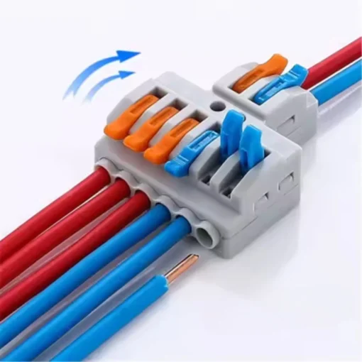 Cút nối nhanh dây điện 2 đầu vào 6 đầu ra – LT-623