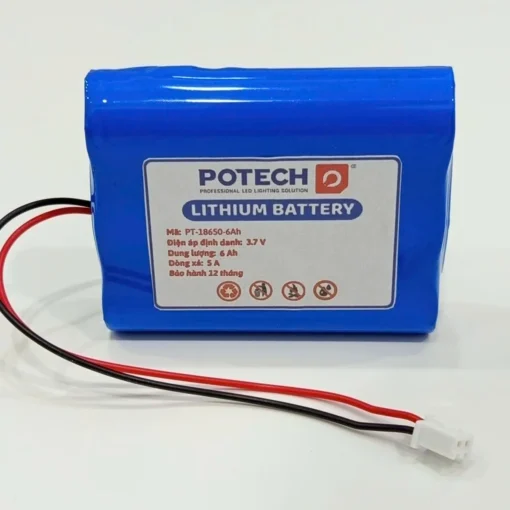 Pin đèn exit 18650-3.7V-6000mAh, chuẩn kết nối XH2.54