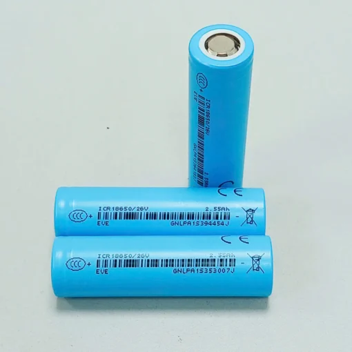 Cell Pin Li-ion EVE 18650/26V – 3.6V – 2550mAh