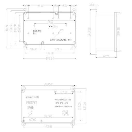 Hộp đấu diện chống nước IP68 FSH717