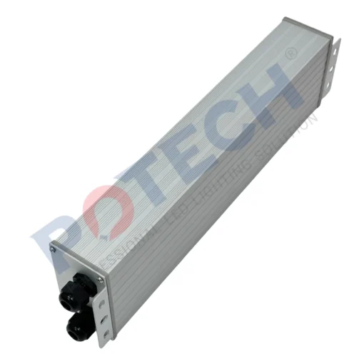 Hộp nhôm đựng pin Lithium cho đèn năng lượng mặt trời IP65 size 320×85×50mm