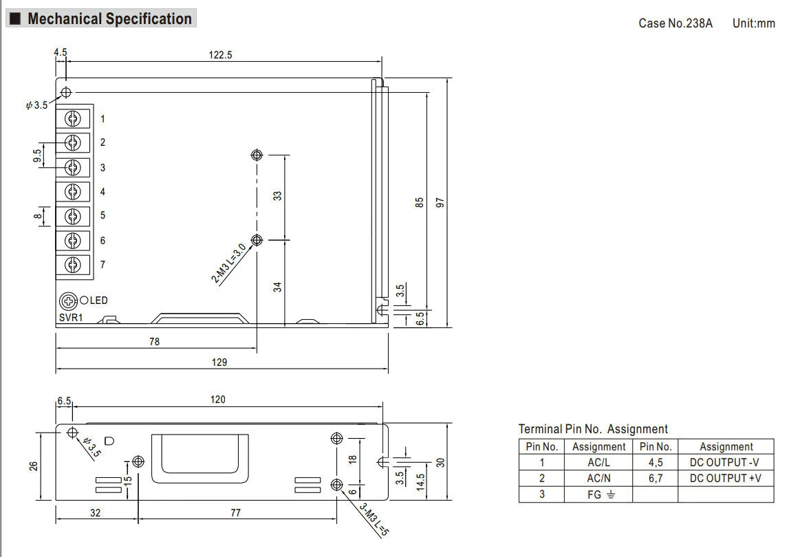 Nguồn Meanwell LRS-100-5 (90W 5V 18A) – Bảo hành 12 tháng