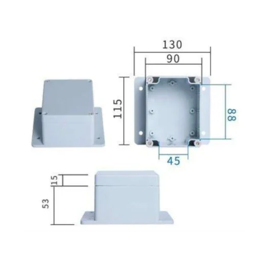 Hộp nhựa nối điện màu trắng IP65 115*90*68mm – Model: 2-15