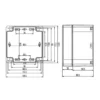 Hộp nhựa nối điện màu trắng 120*120*90MM – Model:2-20