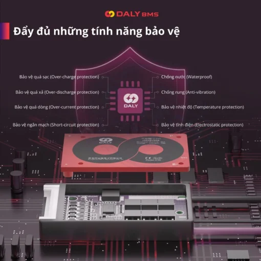 BMS Daly 16S 48V 40A Cho Pin LiFePO4 – Giải pháp quản lý pin tối ưu cho hệ thống 48V