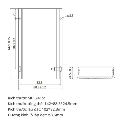 SRNE SR-MPL2415 – Bộ điều khiển sạc năng lượng mặt trời MPPT 15A IP68 Gen 4