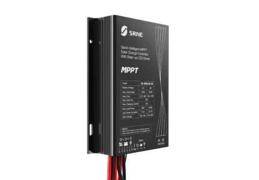 SRNE SR-DM120-W – Bộ điều khiển sạc năng lượng mặt trời MPPT Gen 4 tích hợp Step-up LED Driver, chuẩn IP67
