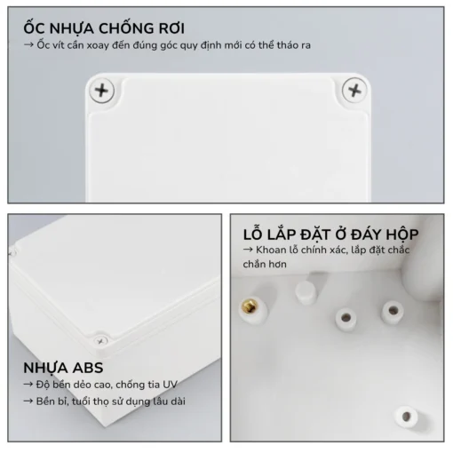 Hộp điện nhựa ABS chống nước IP67 – JX-090605