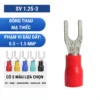 Đầu cos chữ Y SV 1.25-3 bằng đồng bọc nhựa nối dây điện 0.5 ~ 1.5 mm², lỗ 3.2mm