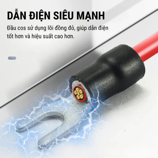 Đầu cos chữ Y SV 1.25-3 bằng đồng bọc nhựa nối dây điện 0.5 ~ 1.5 mm², lỗ 3.2mm