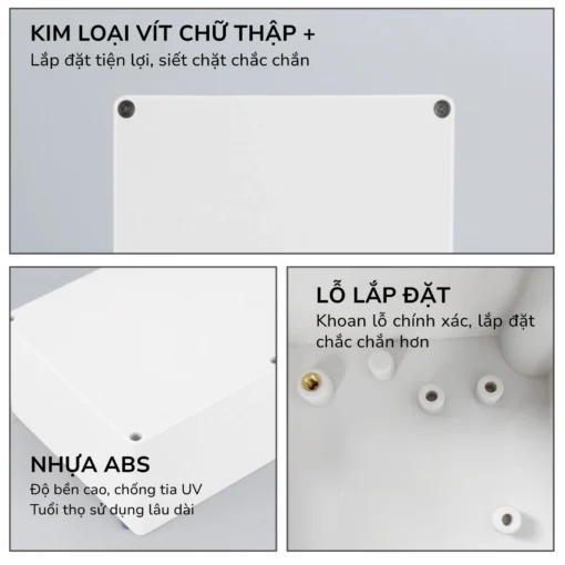 Hộp điện nhựa ABS chống nước IP67 – JX-281913