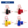 Đầu cos chữ Y SV 2-3 bằng đồng bọc nhựa nối dây điện 1.5 ~ 2.5 mm², lỗ 3.2mm