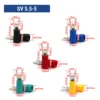 Đầu cos chữ Y SV 5.5-5 bằng đồng bọc nhựa nối dây điện 4 ~ 6 mm², lỗ 5.3mm