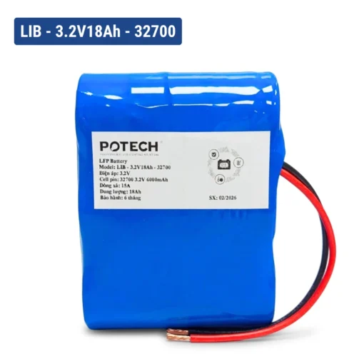 Pin 32700-3.2V-18000mAh cho đèn năng lượng mặt trời – 3 viên ngang
