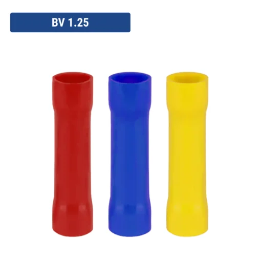 Đầu cos nối thẳng BV 1.25 bằng đồng bọc nhựa nối dây điện 0.5 ~ 1.5 mm²