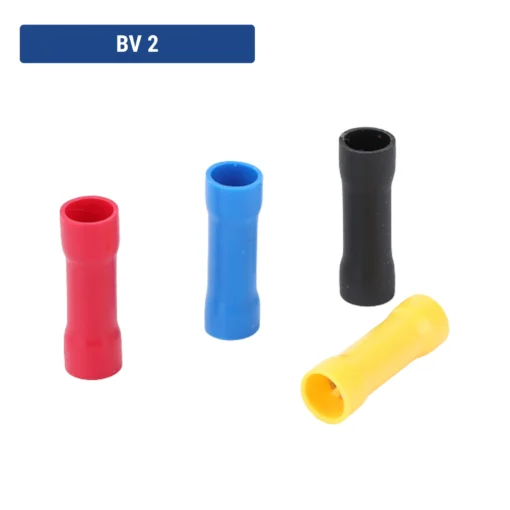 Đầu cos nối thẳng BV 2 bằng đồng bọc nhựa nối dây điện 1.5 ~ 2.5 mm²