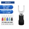 Đầu cos chữ Y SV S2-6 bằng đồng bọc nhựa nối dây điện 1.5 ~ 2.5 mm², lỗ 6.4mm