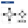 Đầu nối chống nước IP68 M684-X M20X 3 Pin dây 5-9mm