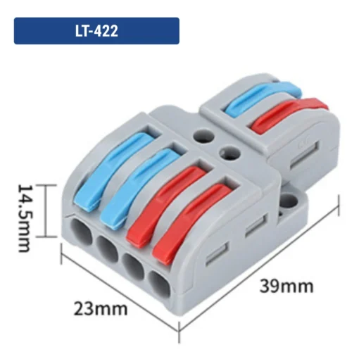 Cút nối nhanh dây điện 2 vào 4 ra – LT-422