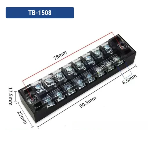 Cầu đấu dây điện 8 cực-15A – TB-1508