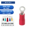 Đầu cos tròn RV S1.25-3 bằng đồng bọc nhựa nối dây điện 0.5 ~ 1.5 mm², lỗ 3.2mm