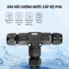 Đầu nối chống nước IP68 EW-M20T-3P chữ T M20 3 Pin dây 8-12mm