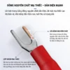 Đầu cos chữ Y SV 3.5-6 bằng đồng bọc nhựa nối dây điện 2.5 ~ 4 mm², lỗ 6.4mm