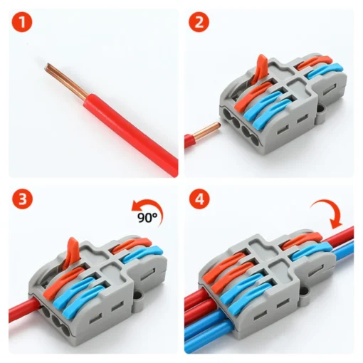 Cút nối nhanh dây điện 2 vào 4 ra – LT-422