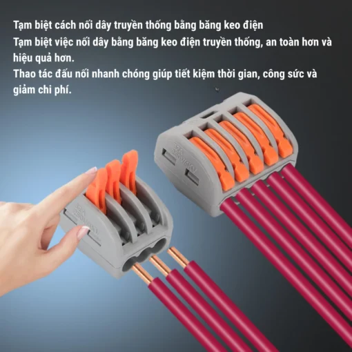 Đầu nối nhanh dây điện 4 dây – PCT-214