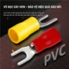 Đầu cos chữ Y SV S2-4 bằng đồng bọc nhựa nối dây điện 1.5 ~ 2.5mm², lỗ 4.3mm