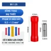 Đầu cos nối thẳng BV 1.25 bằng đồng bọc nhựa nối dây điện 0.5 ~ 1.5 mm²