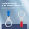 Đầu cos tròn RV 3.5-4 bằng đồng bọc nhựa nối dây điện 2.5 ~ 4.0 mm², lỗ 4.3mm
