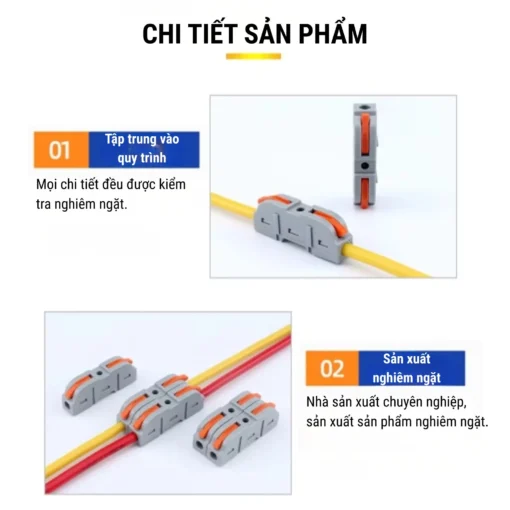 Cút nối nhanh dây điện 1 vào 1 ra – PCT-211