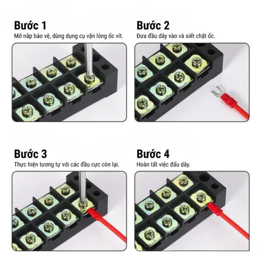 Cầu đấu dây điện 8 cực-15A – TB-1508