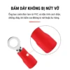 Đầu cos tròn RV 3.5-6 bằng đồng bọc nhựa nối dây điện 2.5 ~ 4.0 mm², lỗ 6.4mm