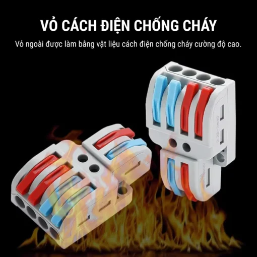 Cút nối nhanh dây điện 2 vào 4 ra – LT-422