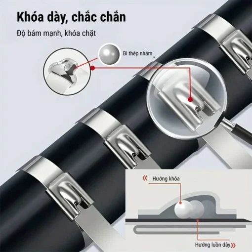 Dây rút inox 304 tự khóa – 4.6×100 mm